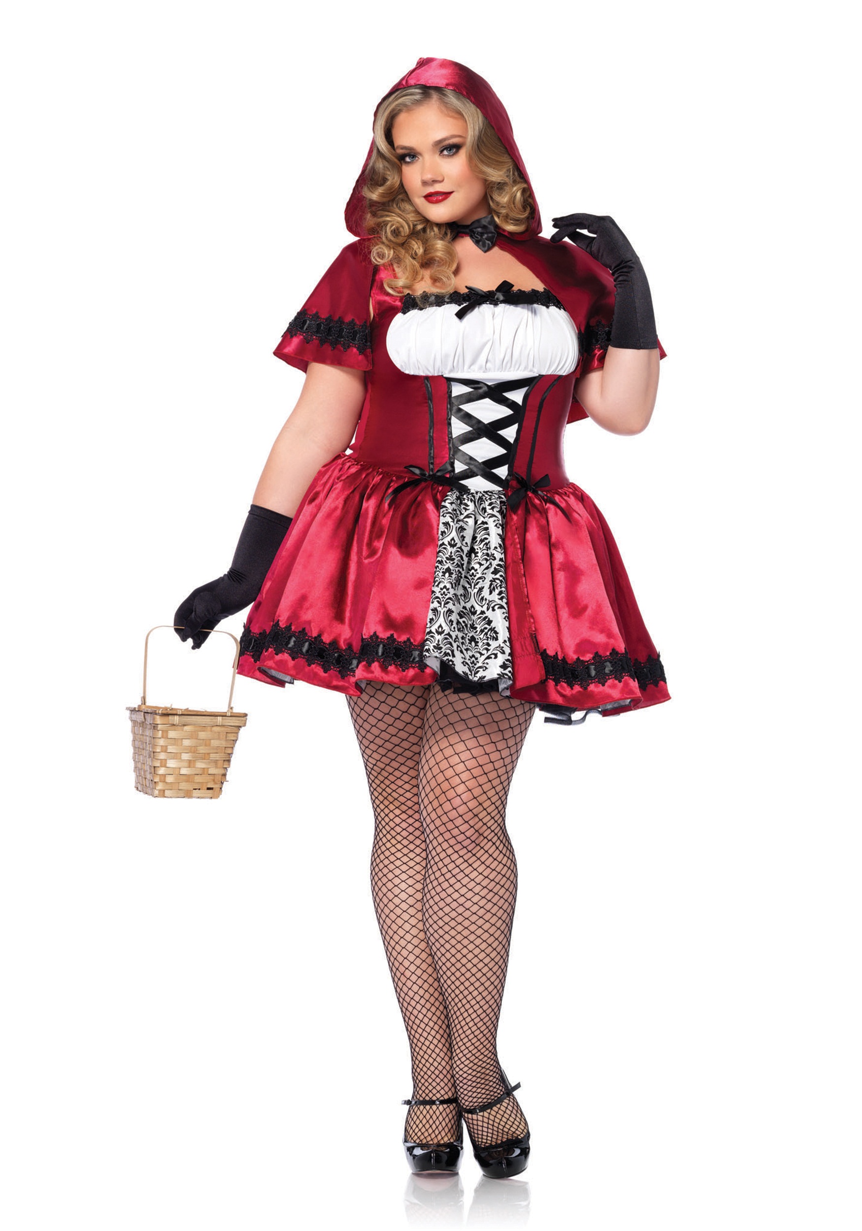 Plus Size Womens Gothic Red Riding Hood Costume 5858