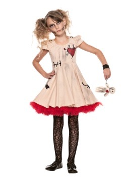 Womens Scary Doll Black And White Cosplay Halloween Fancy Dress Costume 