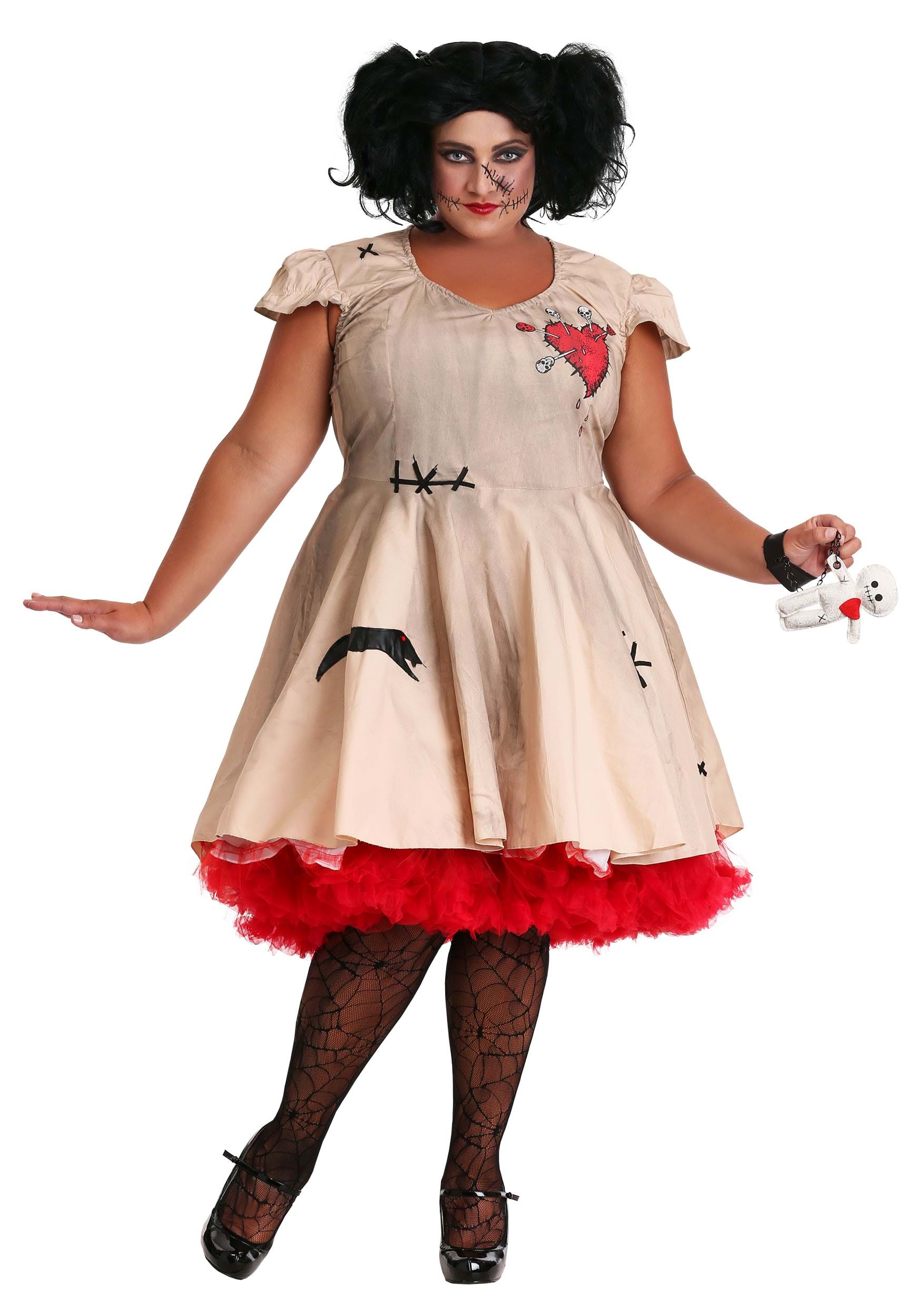 Photos - Fancy Dress Seeing Red Inc. Plus Size Voodoo Doll Costume for Women | Scary Costumes R