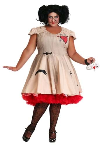 Women's Plus Size Voodoo Doll Costume main upd