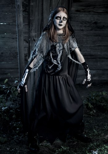 Tween Miss Reaper Costume for Girls | Gothic Cosplay