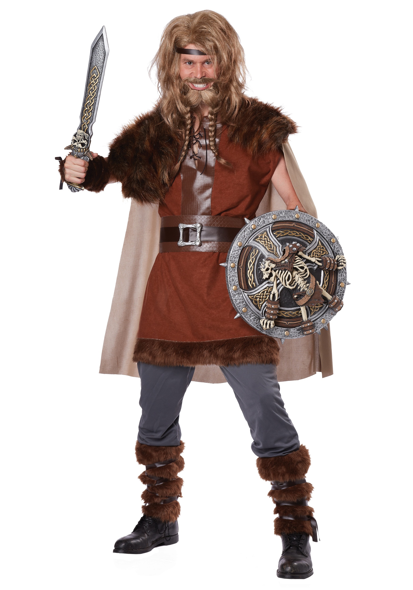 Disfraz vikingo de los hombres poderosos Multicolor