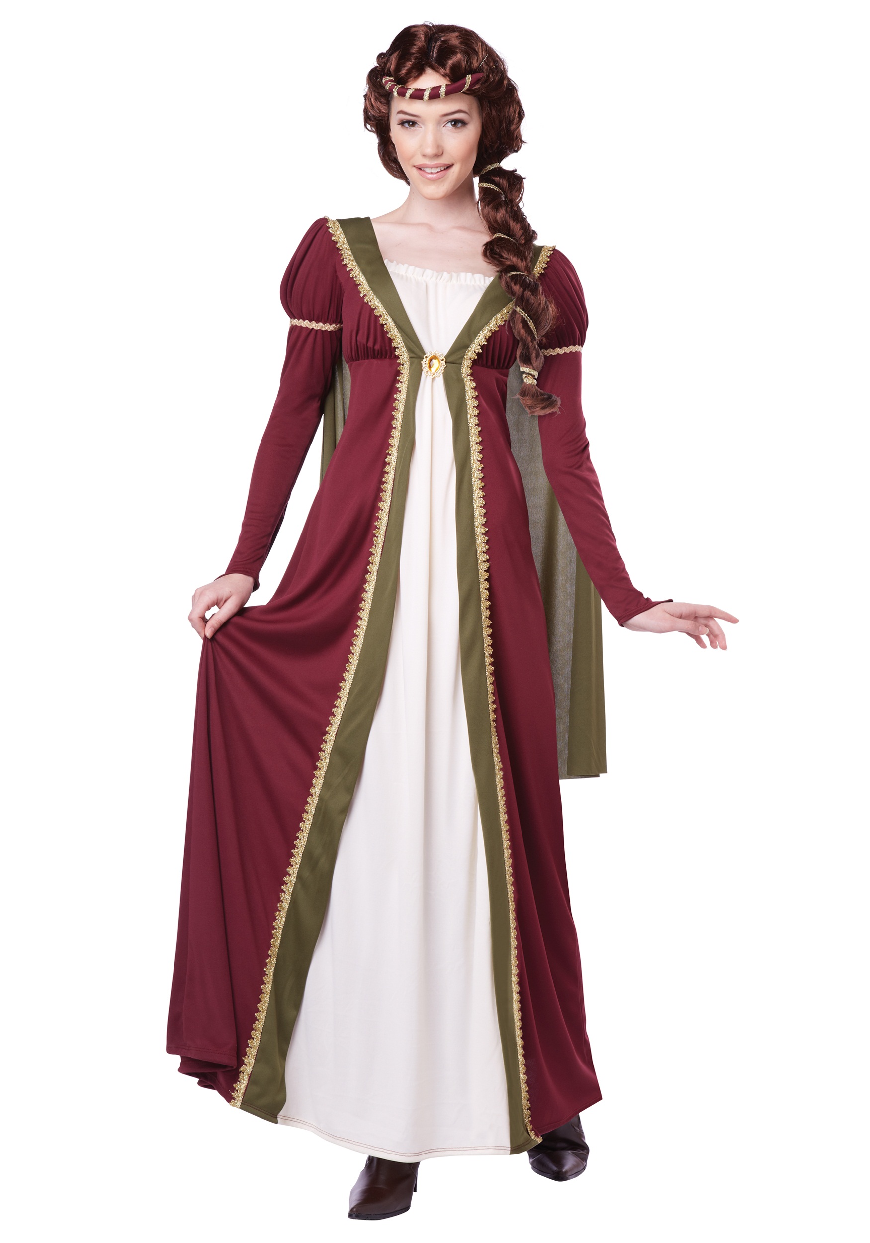 Disfraz de soltera medieval para mujeres Multicolor