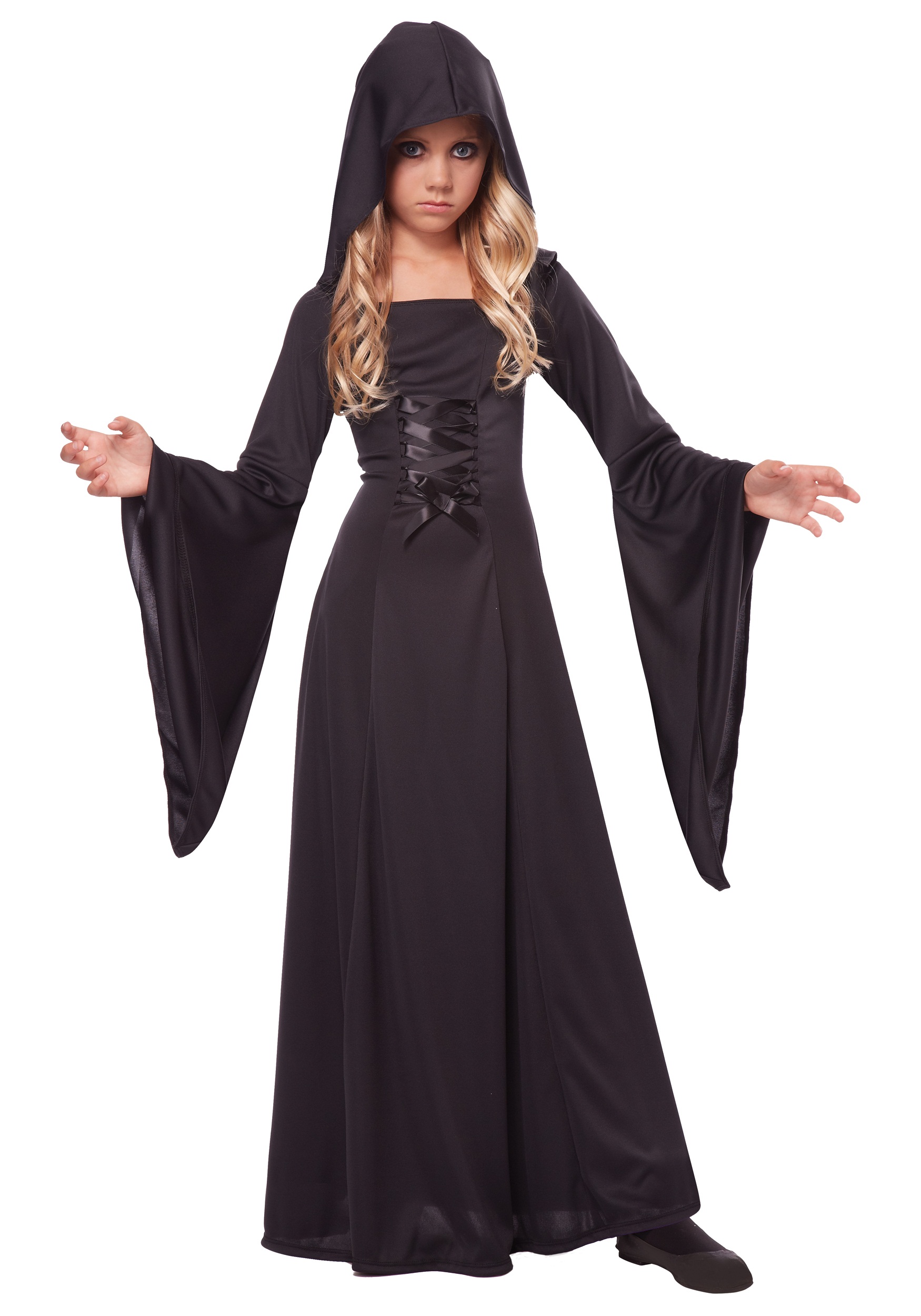 Childs Boy's Grim Reaper Hooded Horror Death Robe Costume Large 12-14