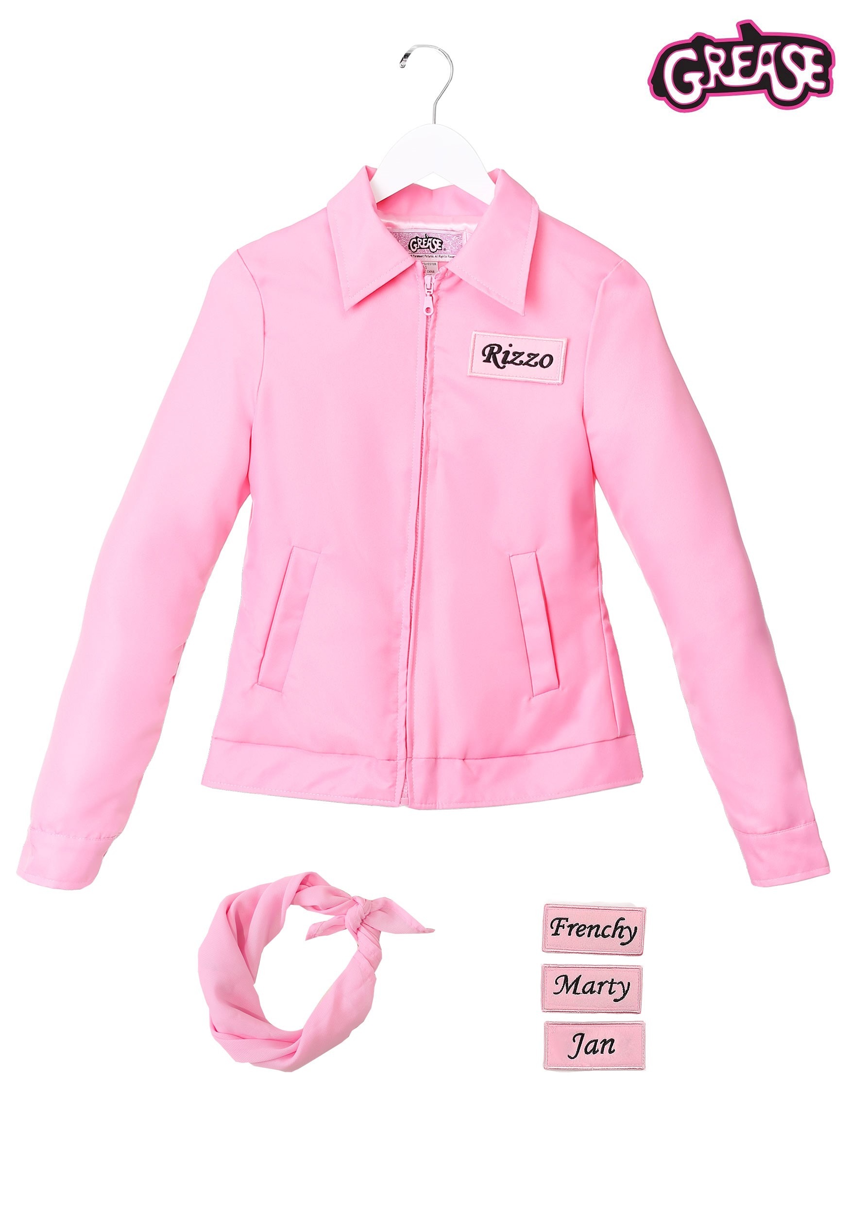 Authentic Grease Plus Size Pink Ladies Jacket Costume