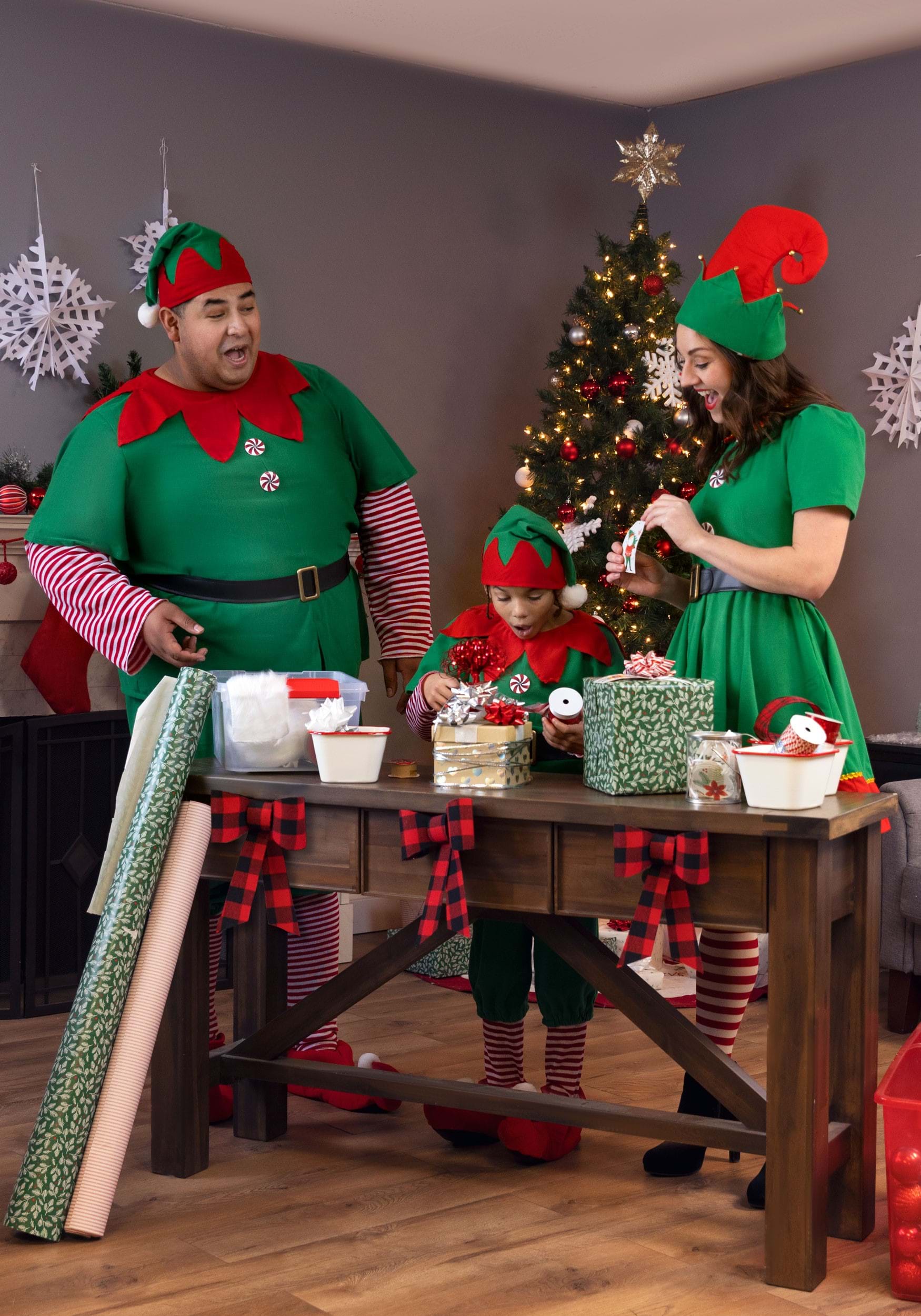 Plus Size Holiday Elf Costume For Men