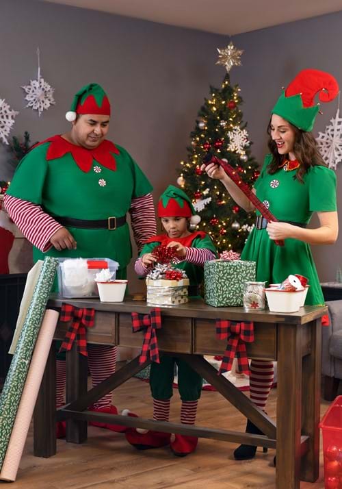 Plus Size Holiday Elf Costume for Men
