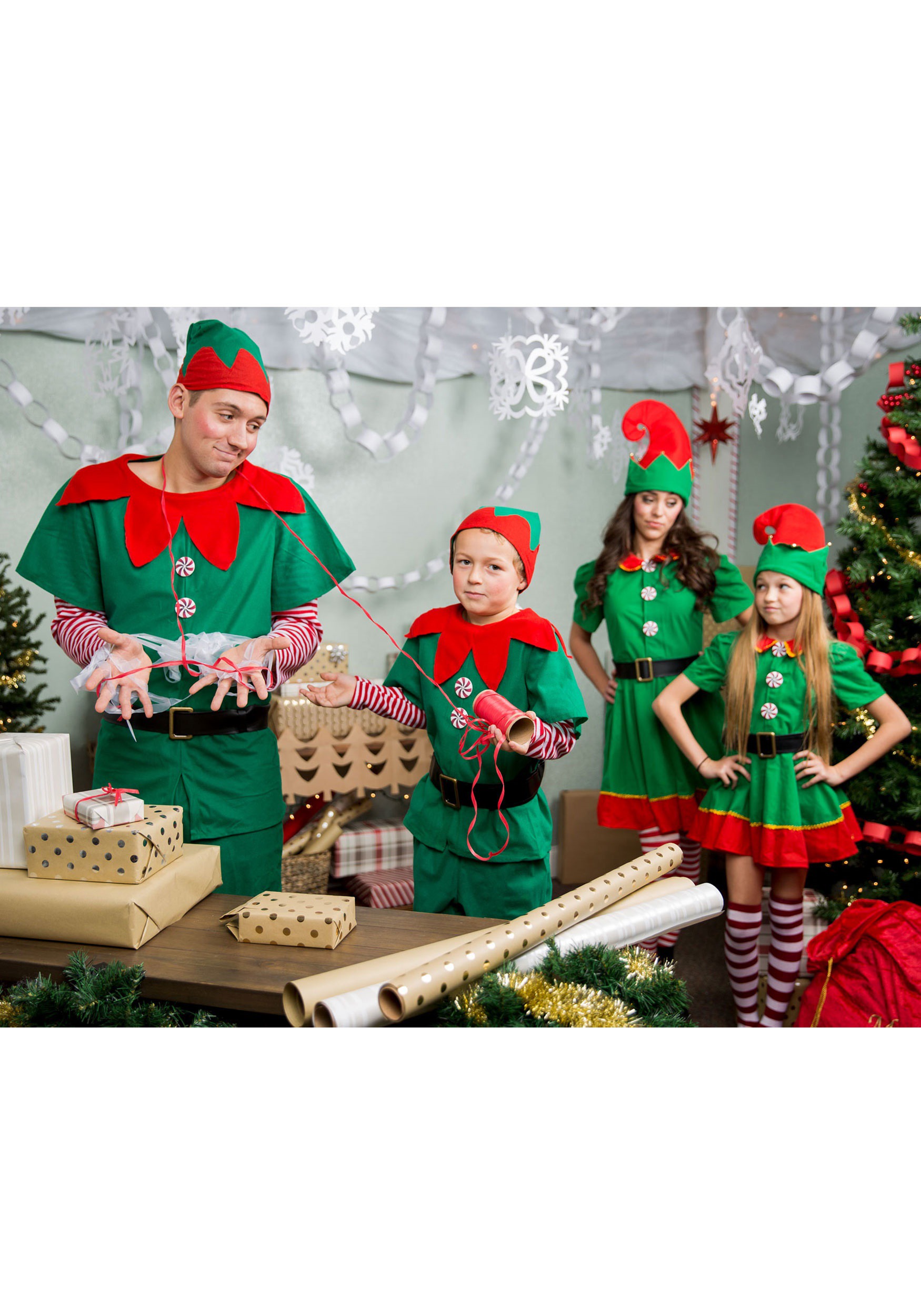 Festive Elf Tunic Top Dress Jingle Holiday Christmas Costume Child Girls 00604 