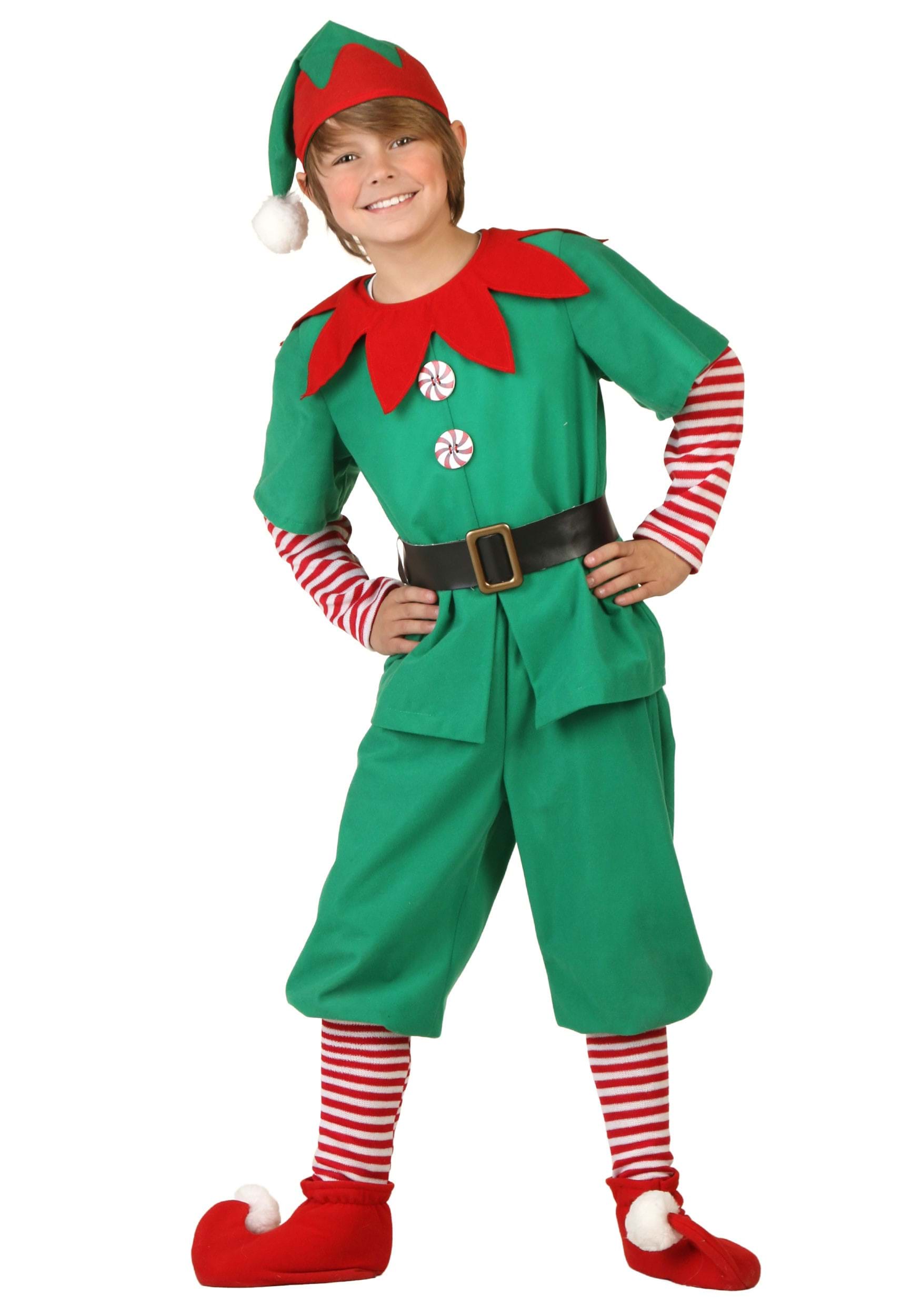 Photos - Fancy Dress Holiday FUN Costumes Kid's  Elf Costume | Elf Costumes Green/Red 