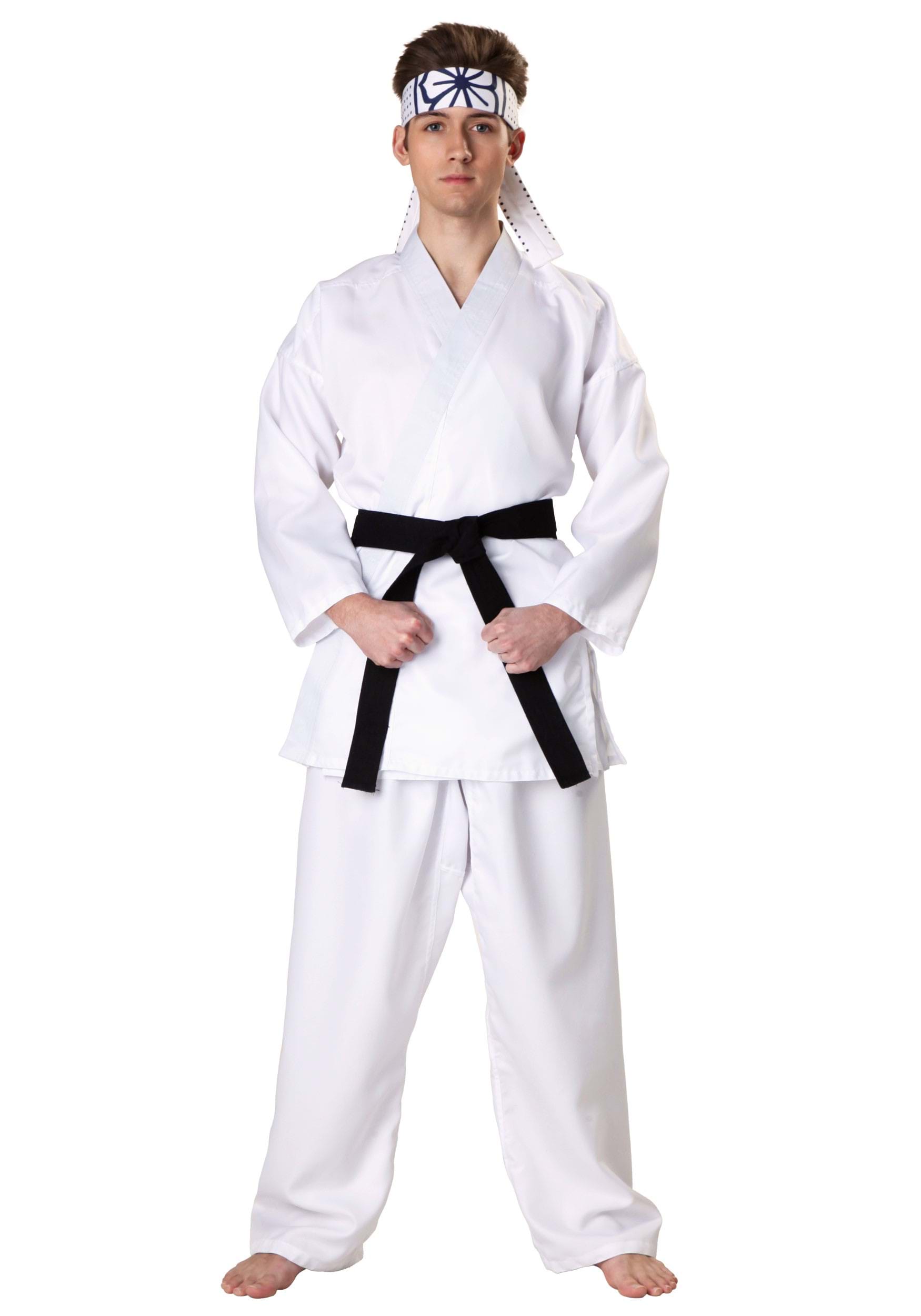 Photos - Fancy Dress KID FUN Costumes Karate  Daniel San Adult Costume White 