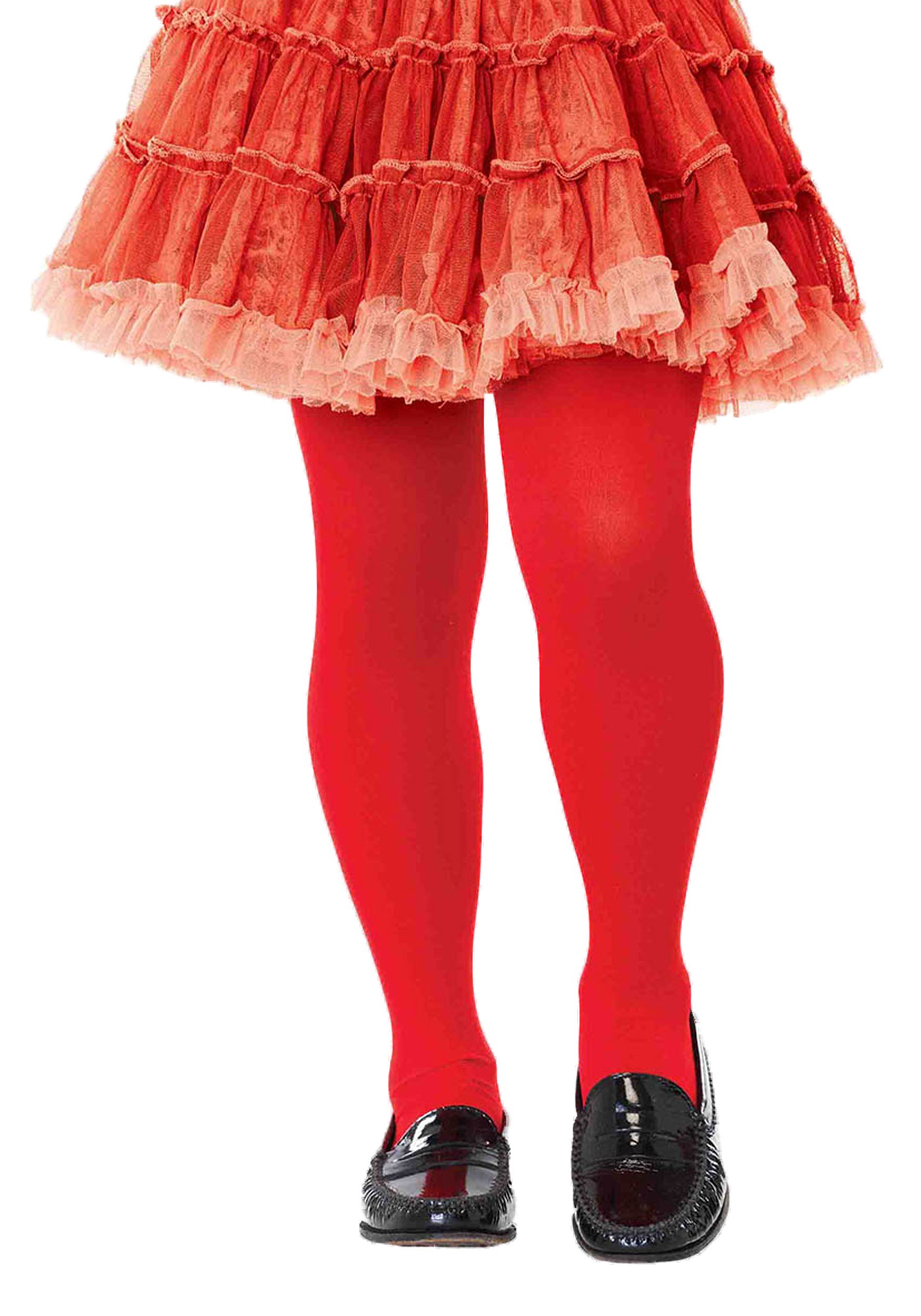 Non-slip Red tights for kids Candy 