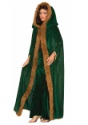 Faux Fur Trimmed Green Cape