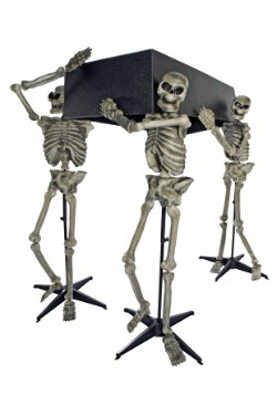 Skeleton Pallbearers with Coffin