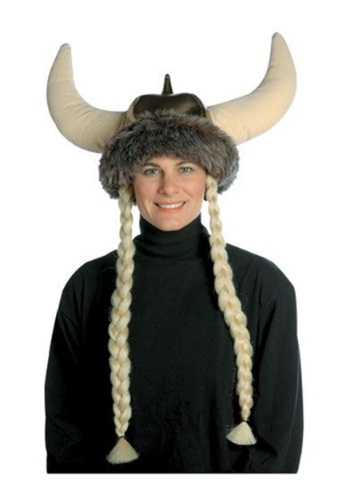 Plush Viking Hat w/Braids