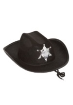 Kids Black Sheriff Hat