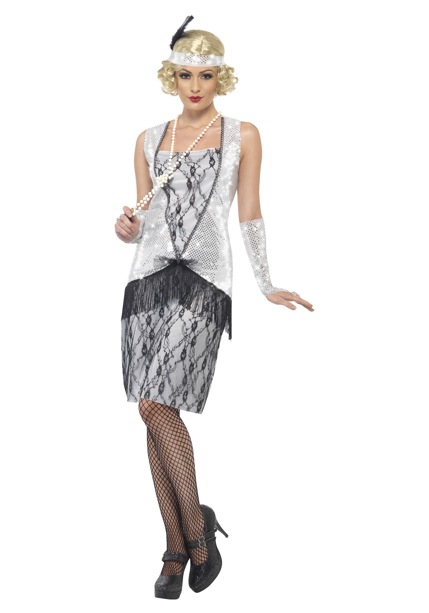 Women S 1920s Silver Flapper Costume