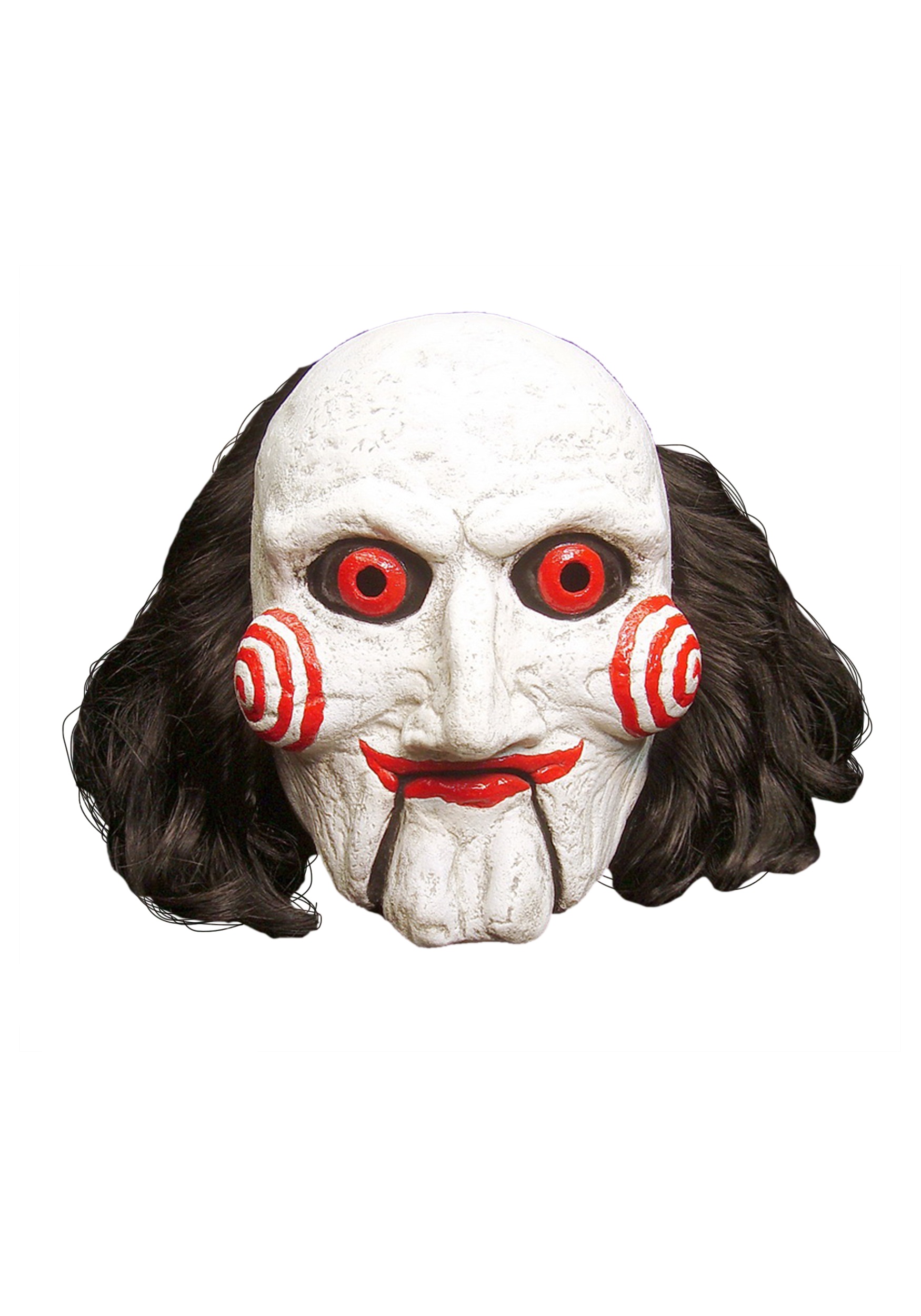 Halloween Cosplay Saw Puppet Horror Scary Face Mask White