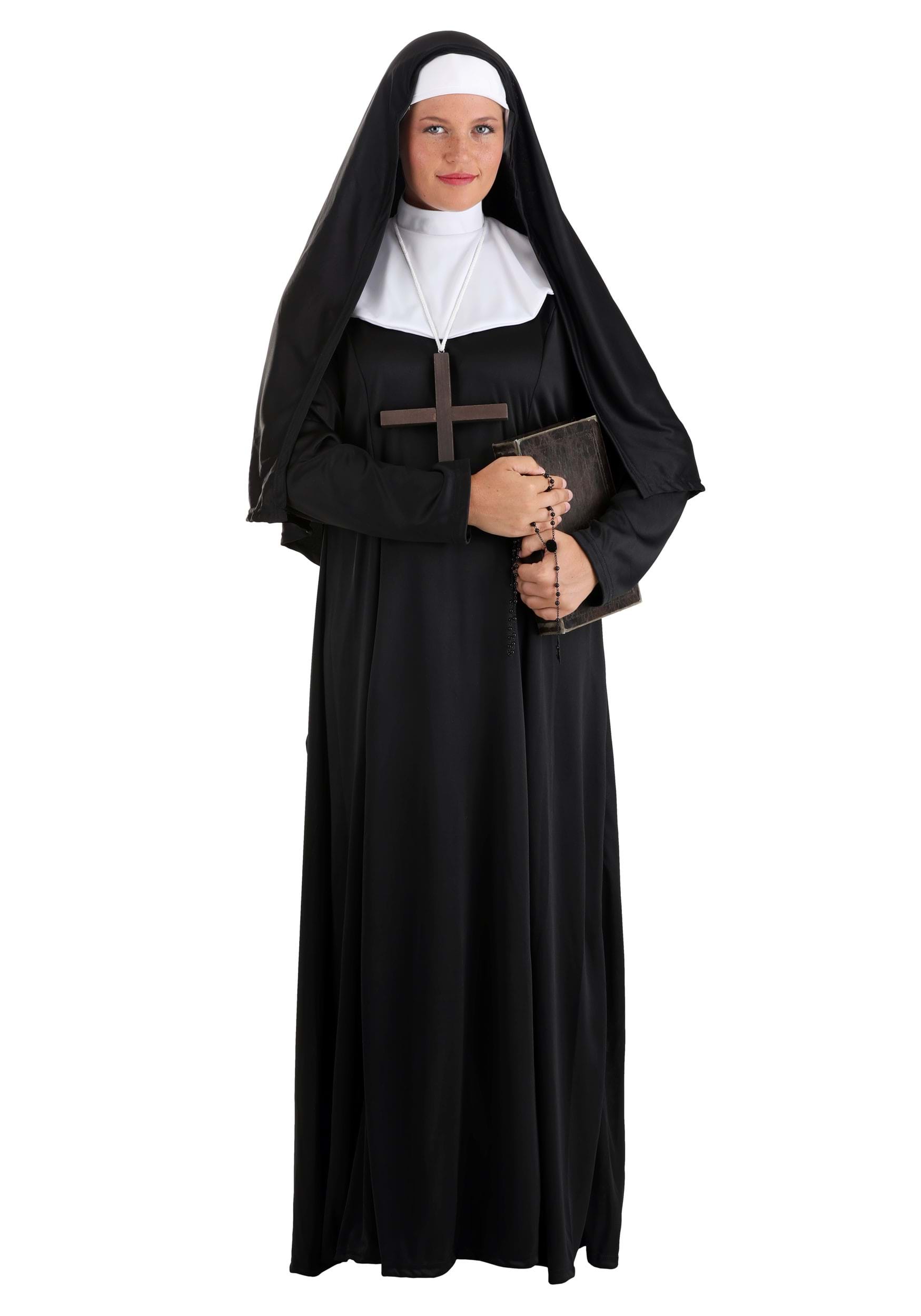 Fun Shack Womens Classic Nun Costume Adults Traditional Religious Sister Dress Outfit Medium