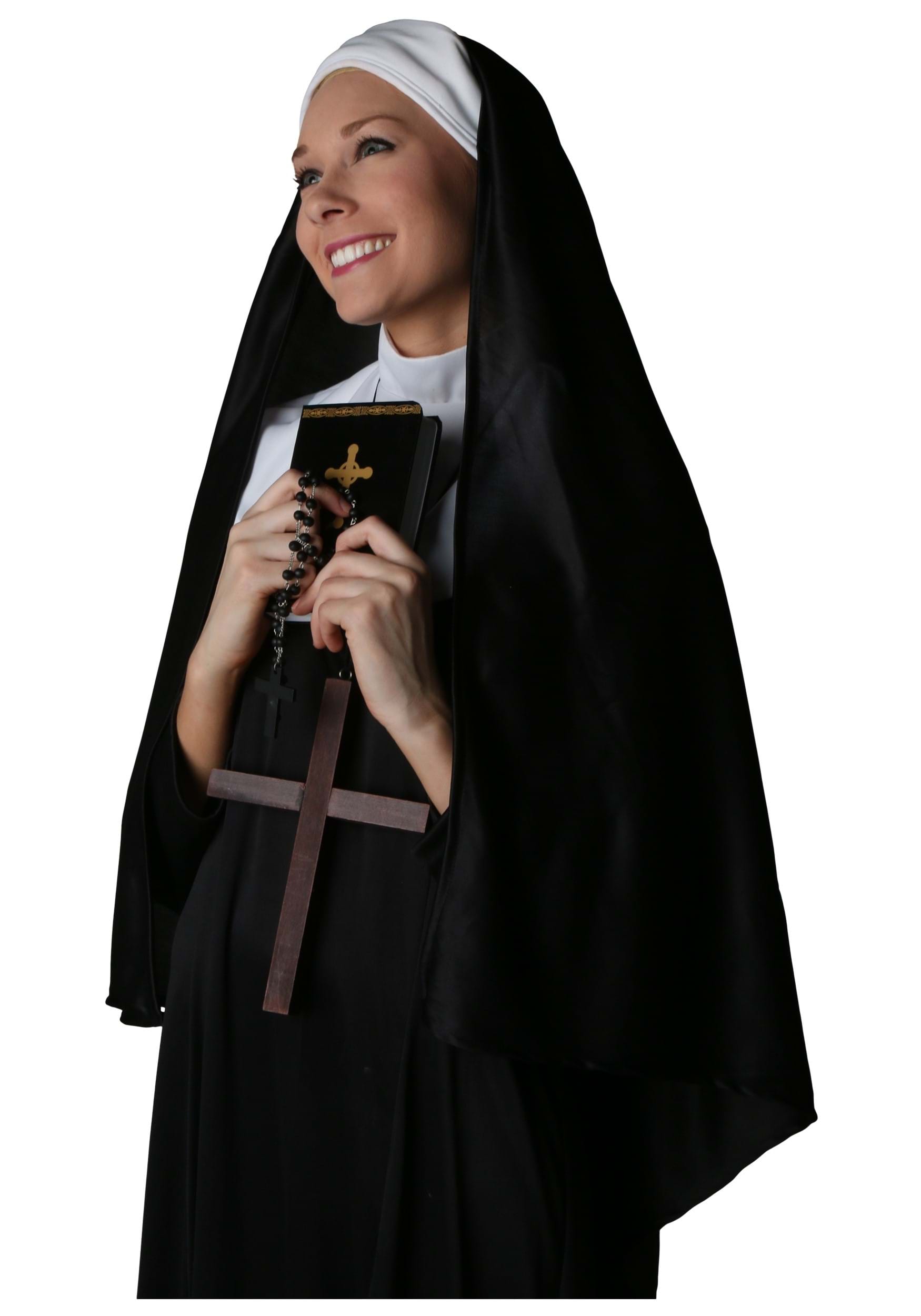 Fun Shack Womens Classic Nun Costume Adults Traditional Religious Sister Dress Outfit Medium
