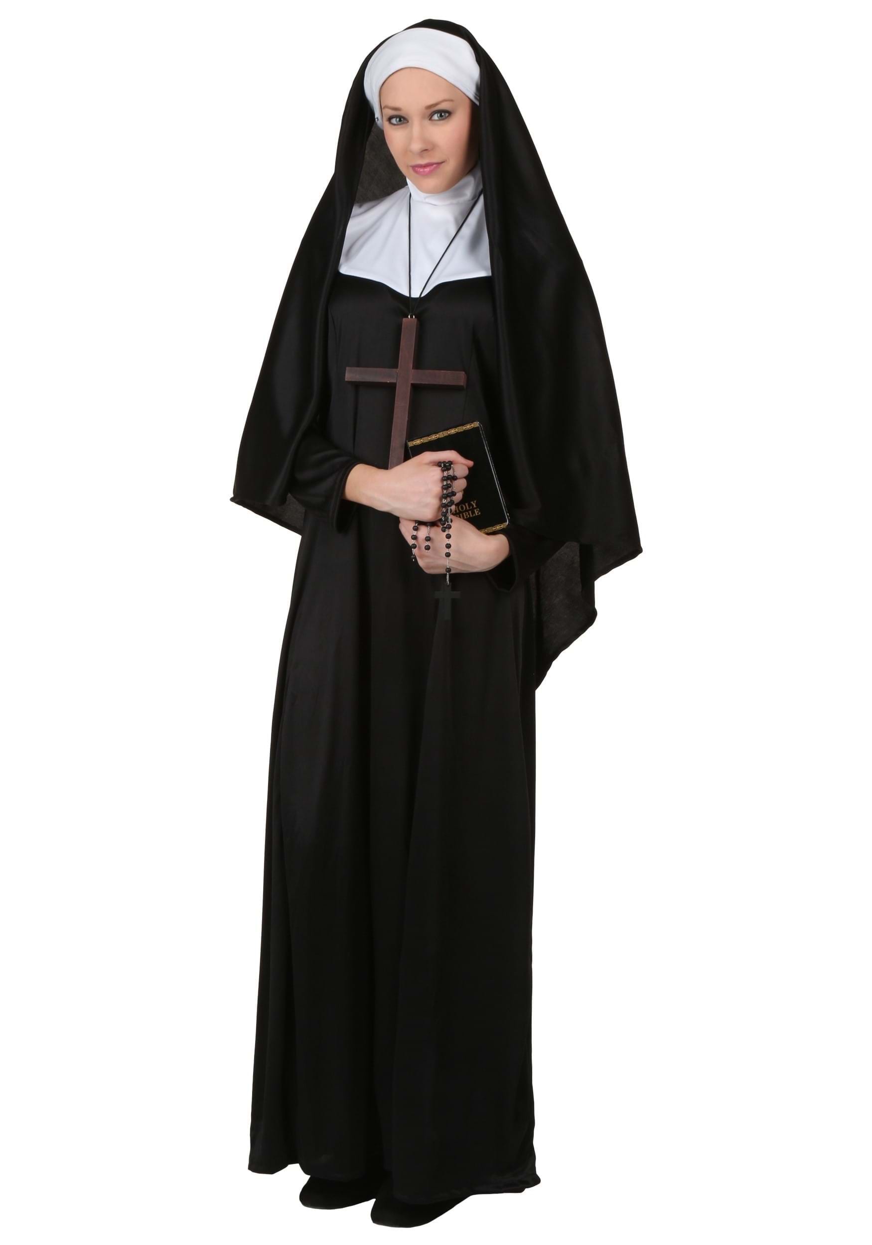 Photos - Fancy Dress FUN Costumes Traditional Adult Nun Costume Black/White