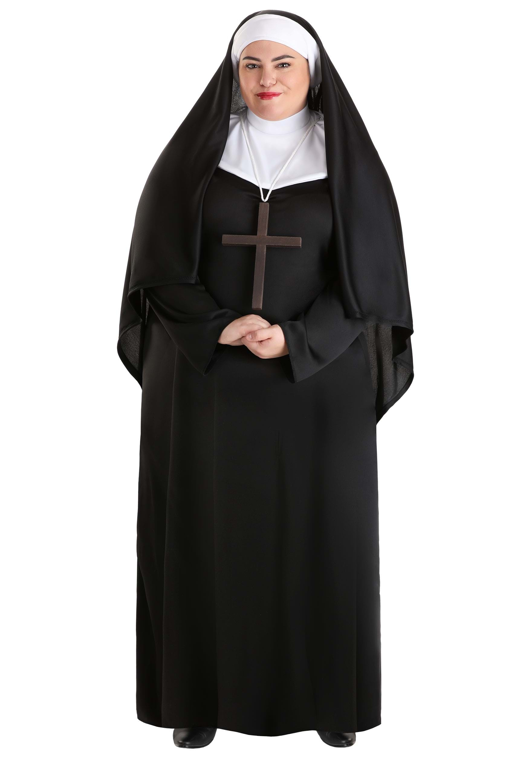 Plus Size Traditional Nun Costume Religious Costumes