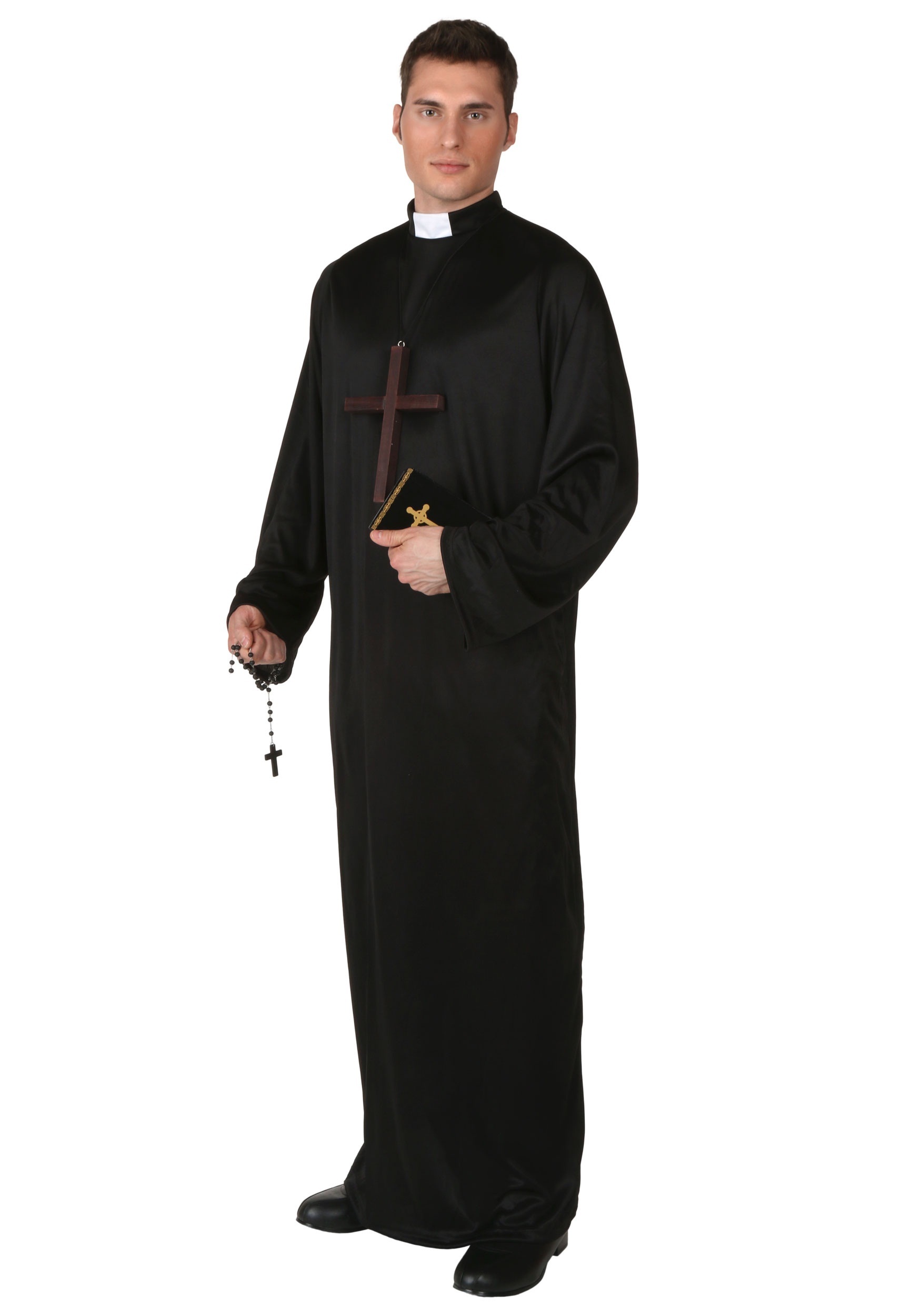 Photos - Fancy Dress FUN Costumes Plus Size Pious Priest Costume | Religious Costumes Black