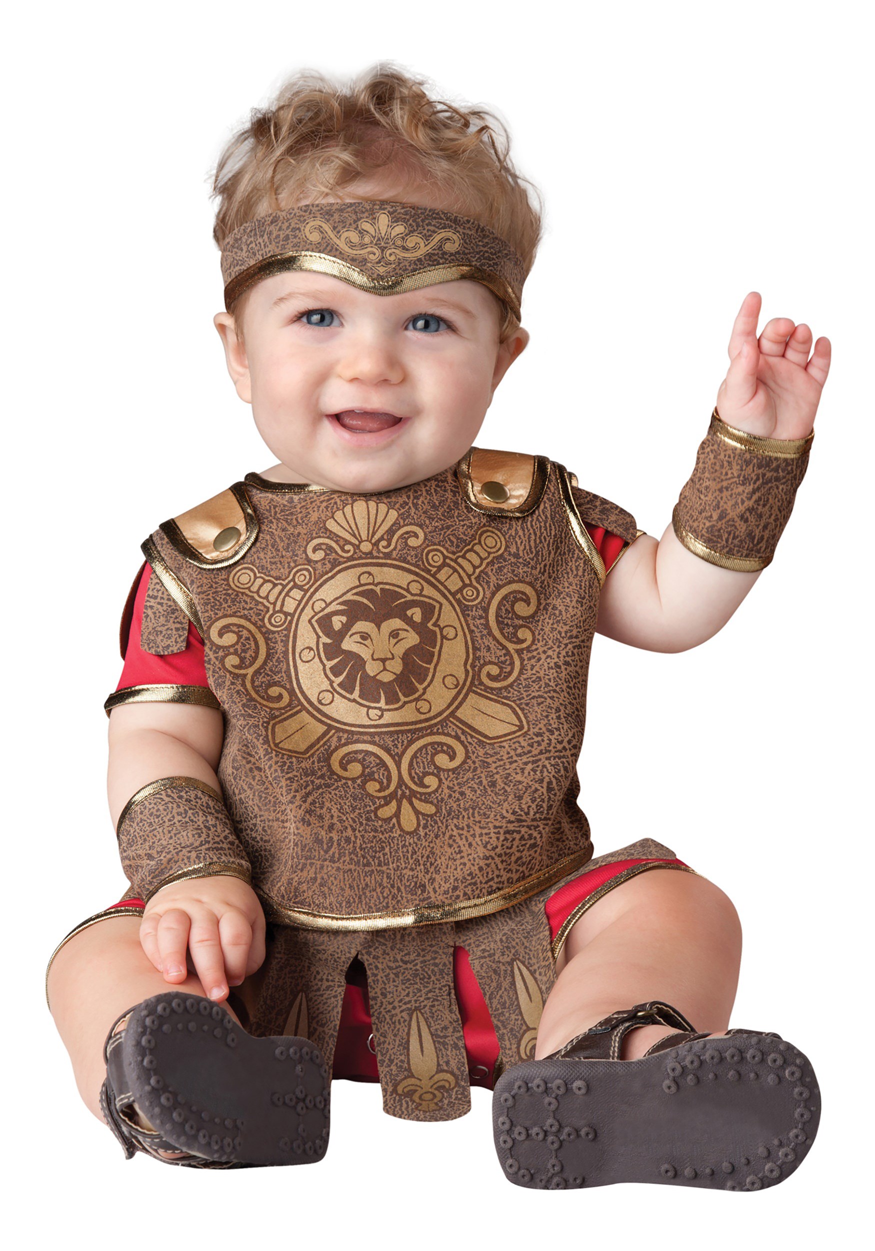 Photos - Fancy Dress Character In  Gladiator Infant Costume Brown/Red 