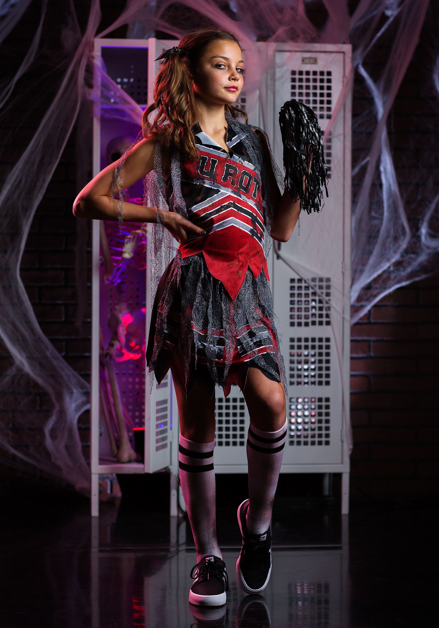 Photos - Fancy Dress Character In  Spiritless Cheerleader Costume for Kids Black/Red 