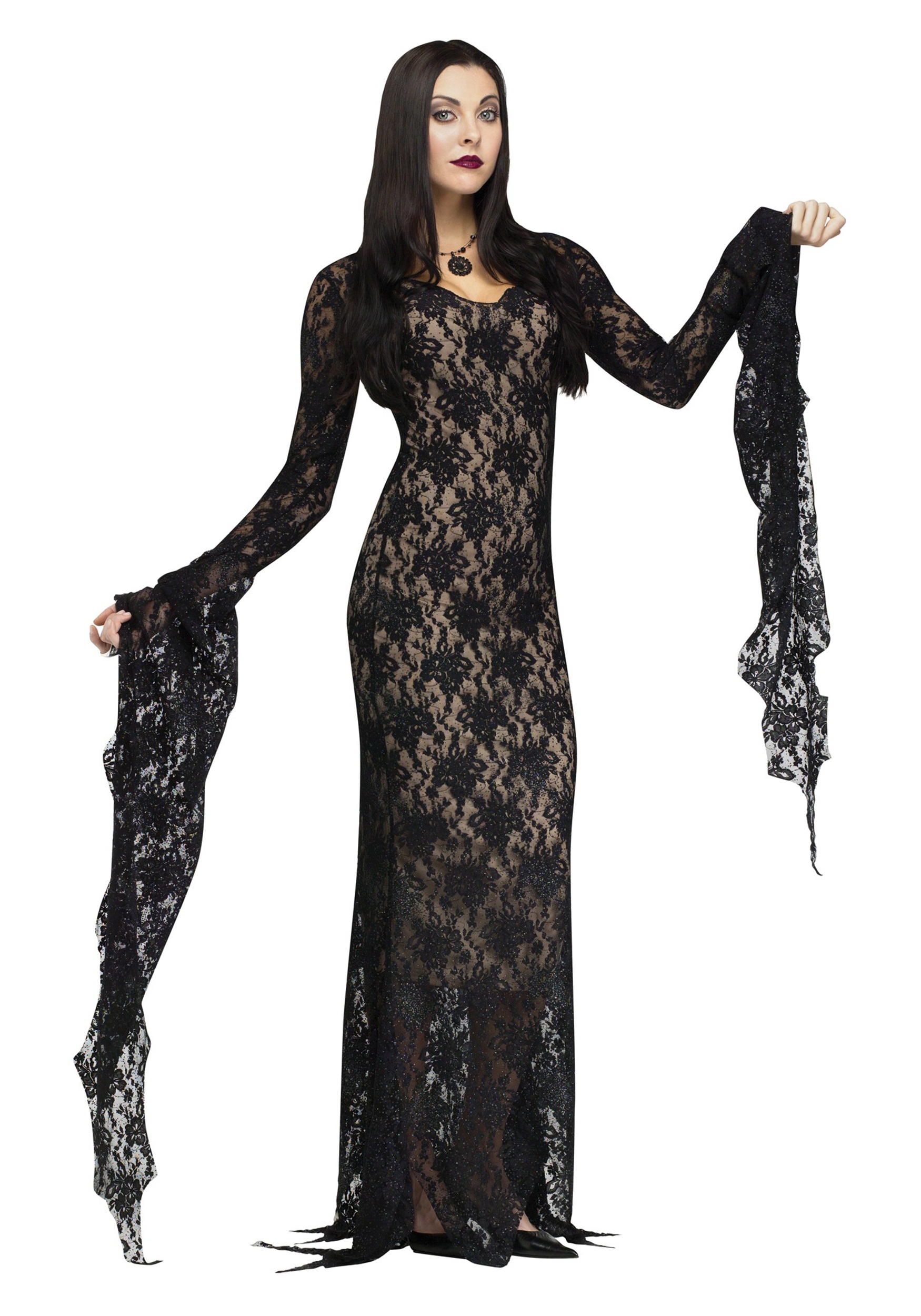 Miss Darkness Adult Vampire Lace Evening Dress Costume (Regular Size)