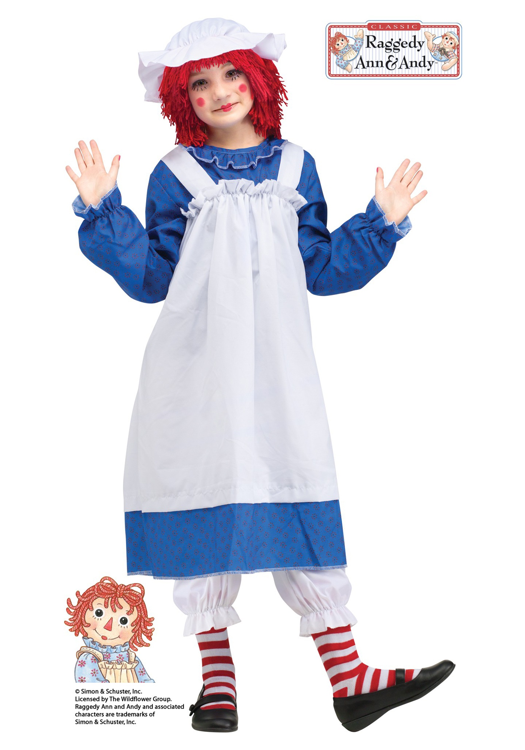 Disfraz clásico para niños Raggedy Ann Multicolor