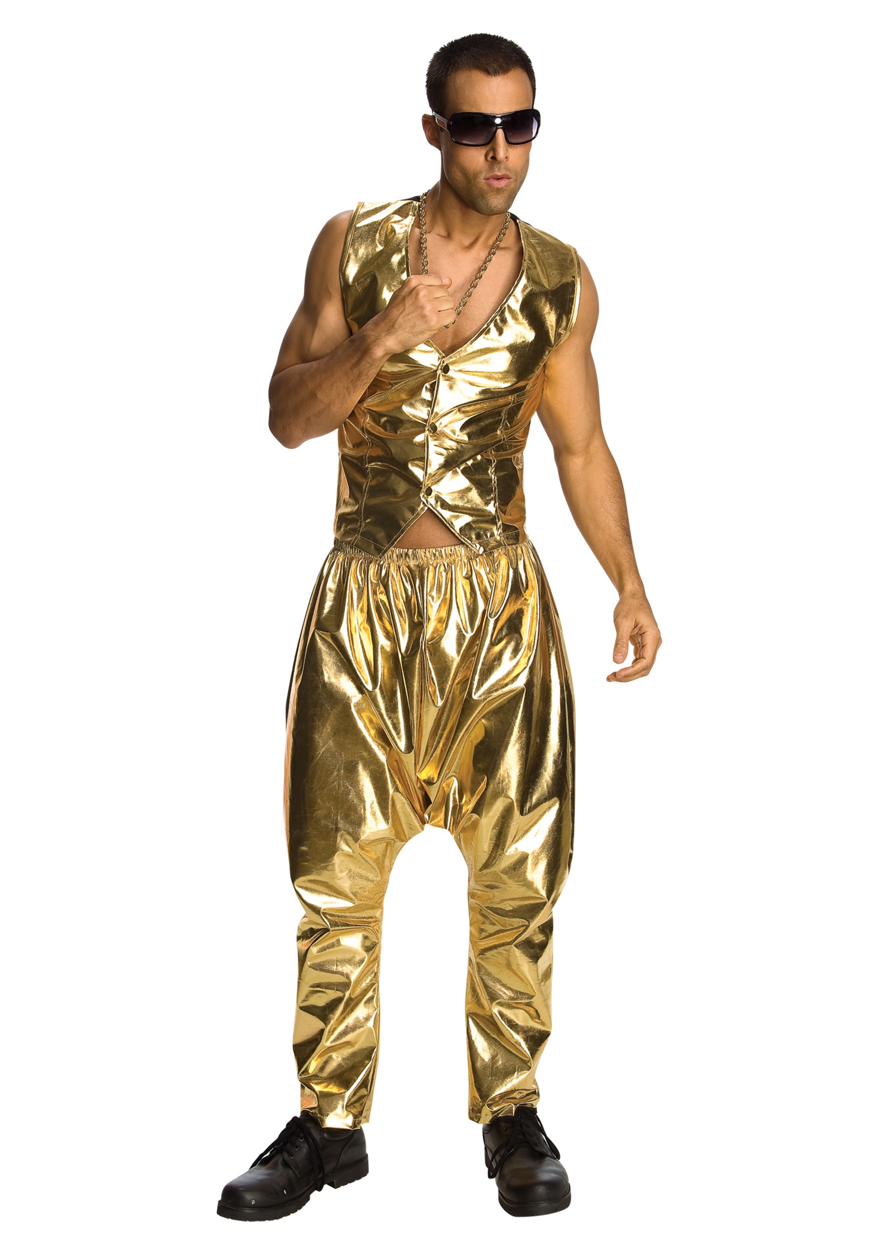Hammer Time  Gold pants Rapper costume Mc hammer pants