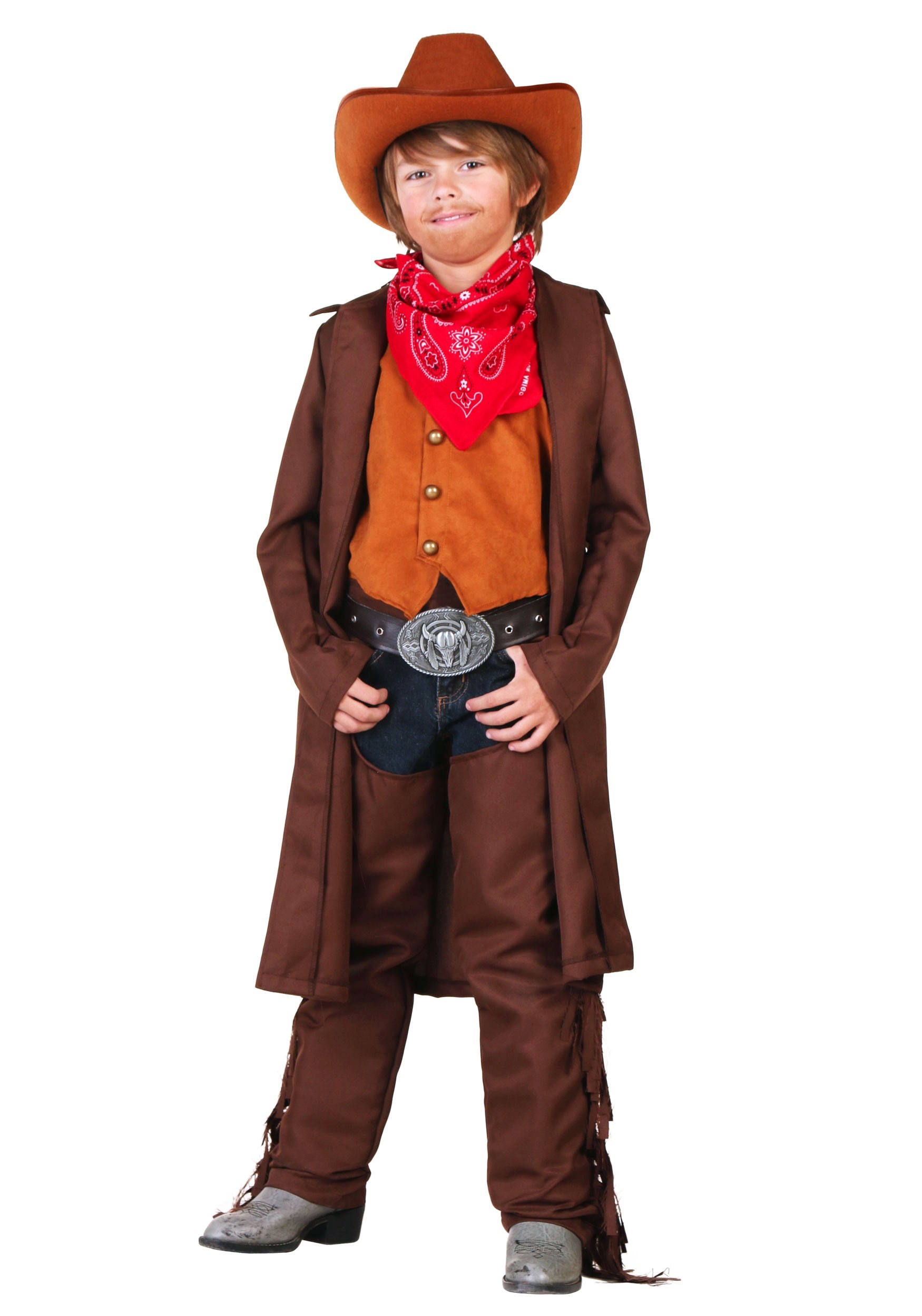 110-122 cm Boys Wild West Cowboy Fancy Dress Costume Small 