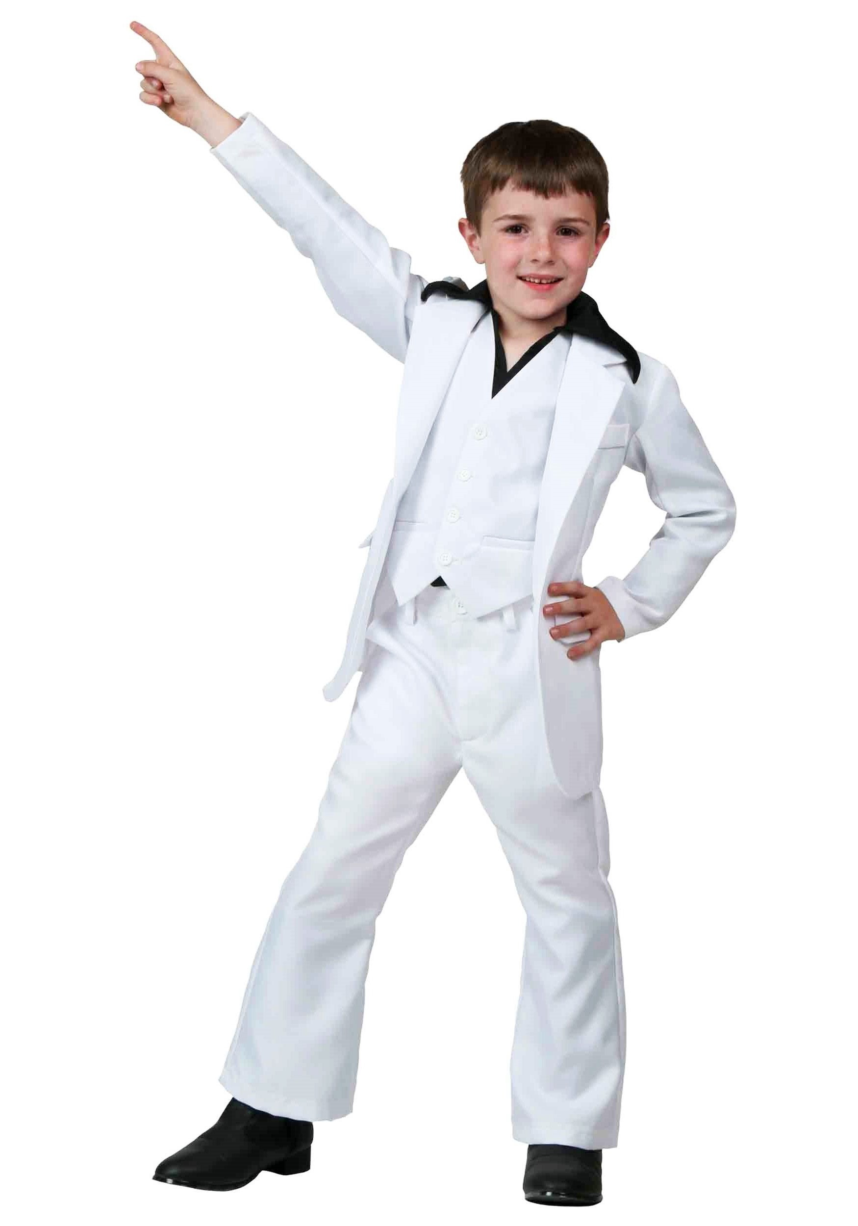 Photos - Fancy Dress Deluxe FUN Costumes  Saturday Night Fever Costume for Kids Black/White 
