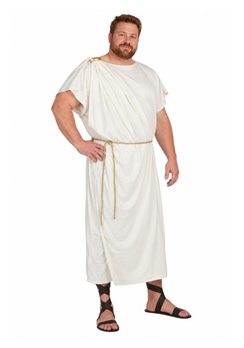Plus Size Toga Halloween Costume for Men | Greek Costume
