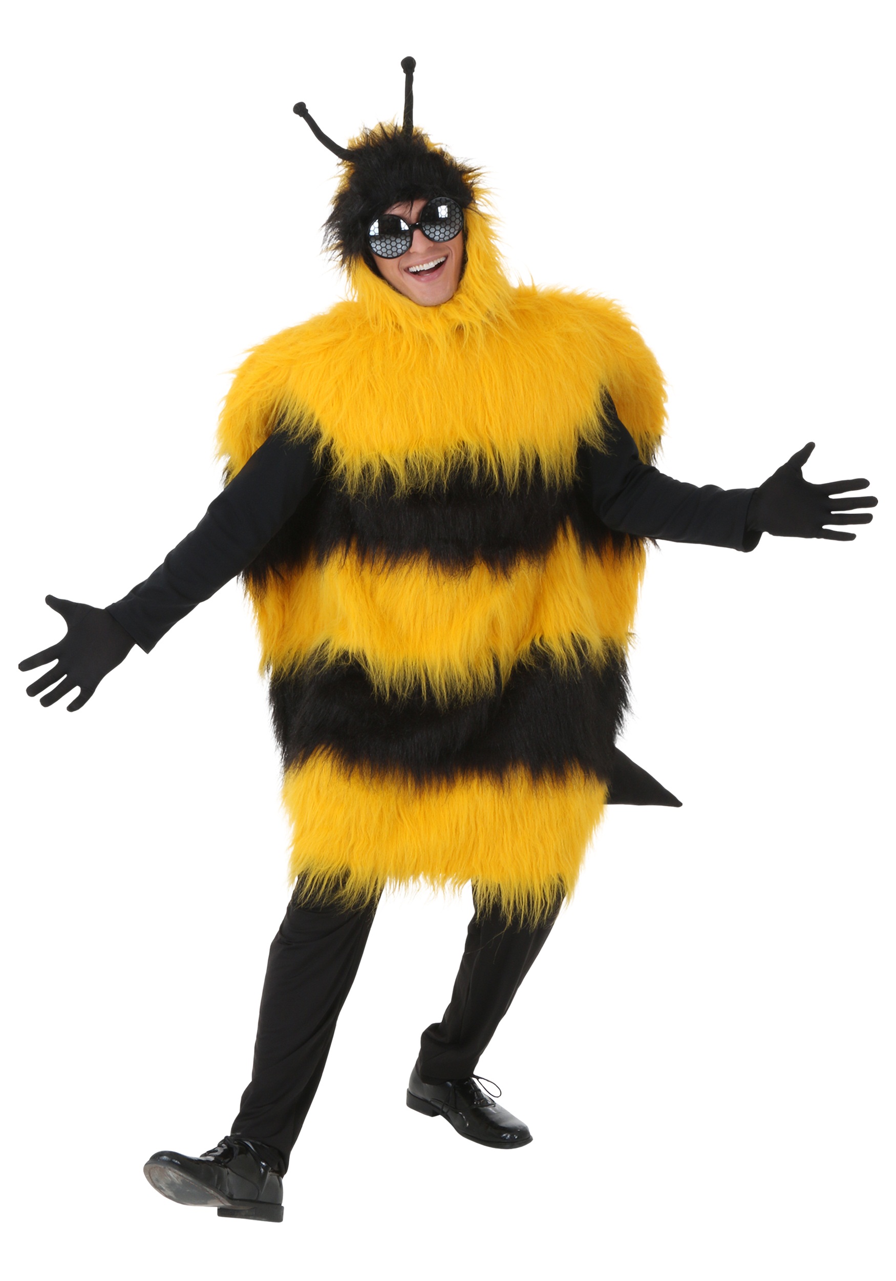 Photos - Fancy Dress Deluxe FUN Costumes  Bumblebee Adult Costume | Bug Halloween Costumes Yello 