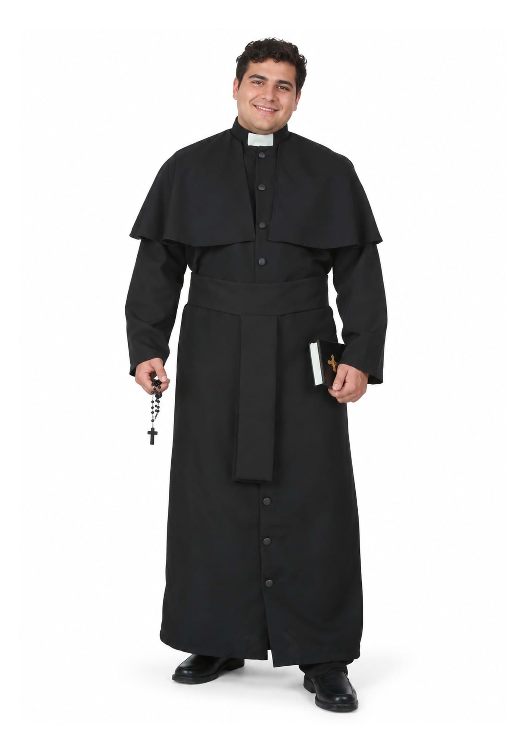 Plus Size Deluxe Priest Men's Costume