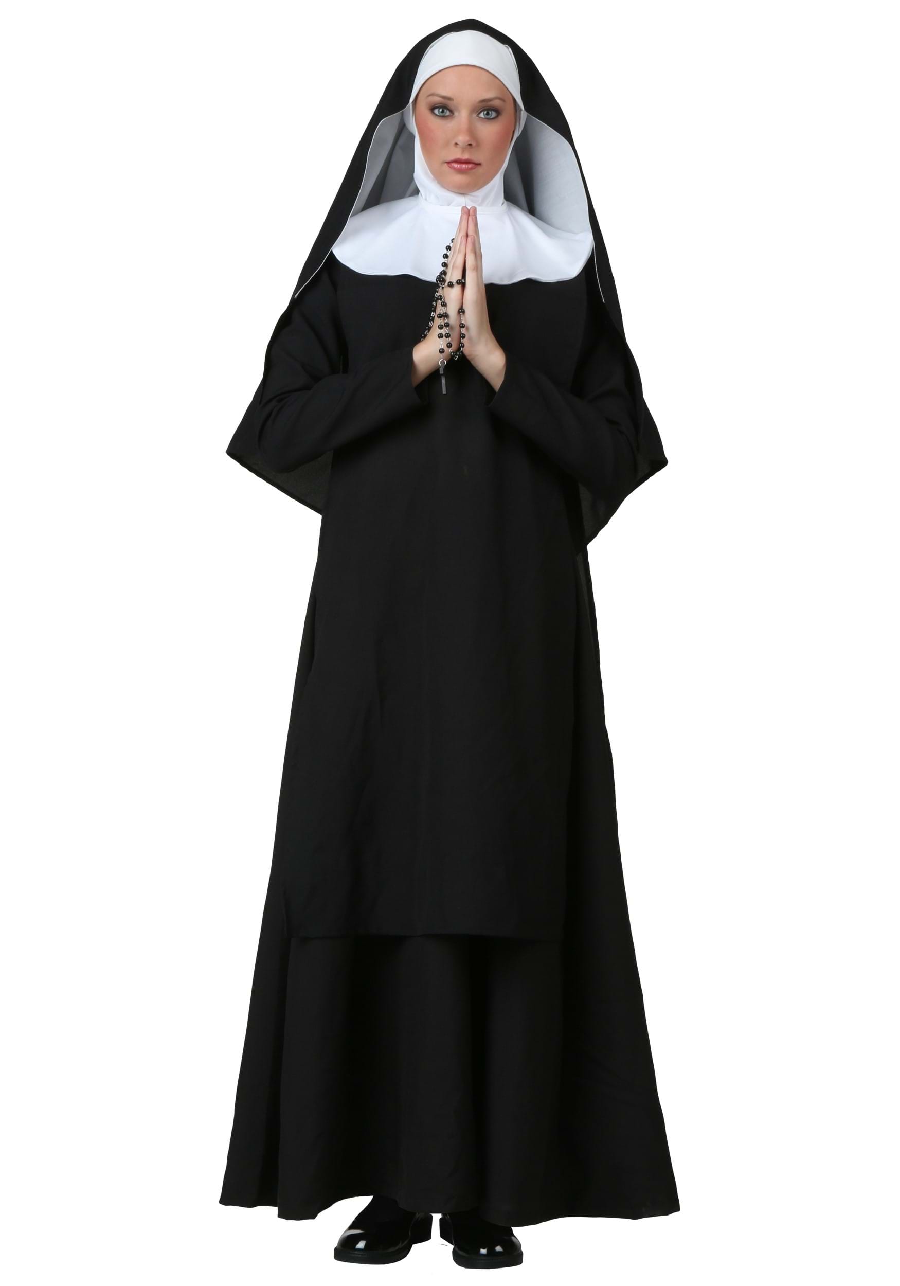Photos - Fancy Dress Deluxe FUN Costumes  Women's Nun Costume | Adult Religious Costumes Black 
