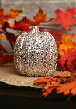 5 Inch Champagne Glitter Pumpkin