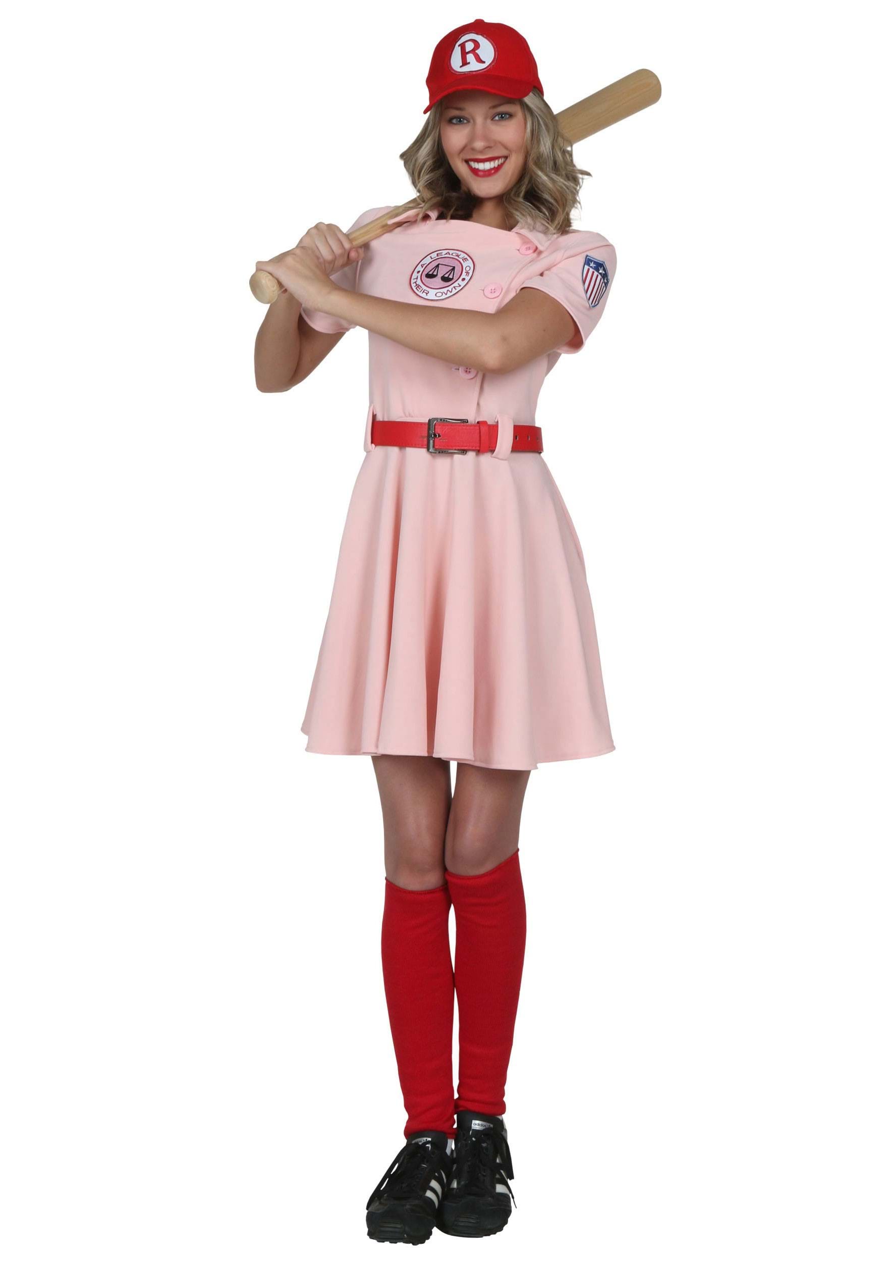 1940s Costumes- WWII, Nurse, Pinup, Rosie the Riveter A League of Their Own Deluxe Dottie Costume $79.99 AT vintagedancer.com