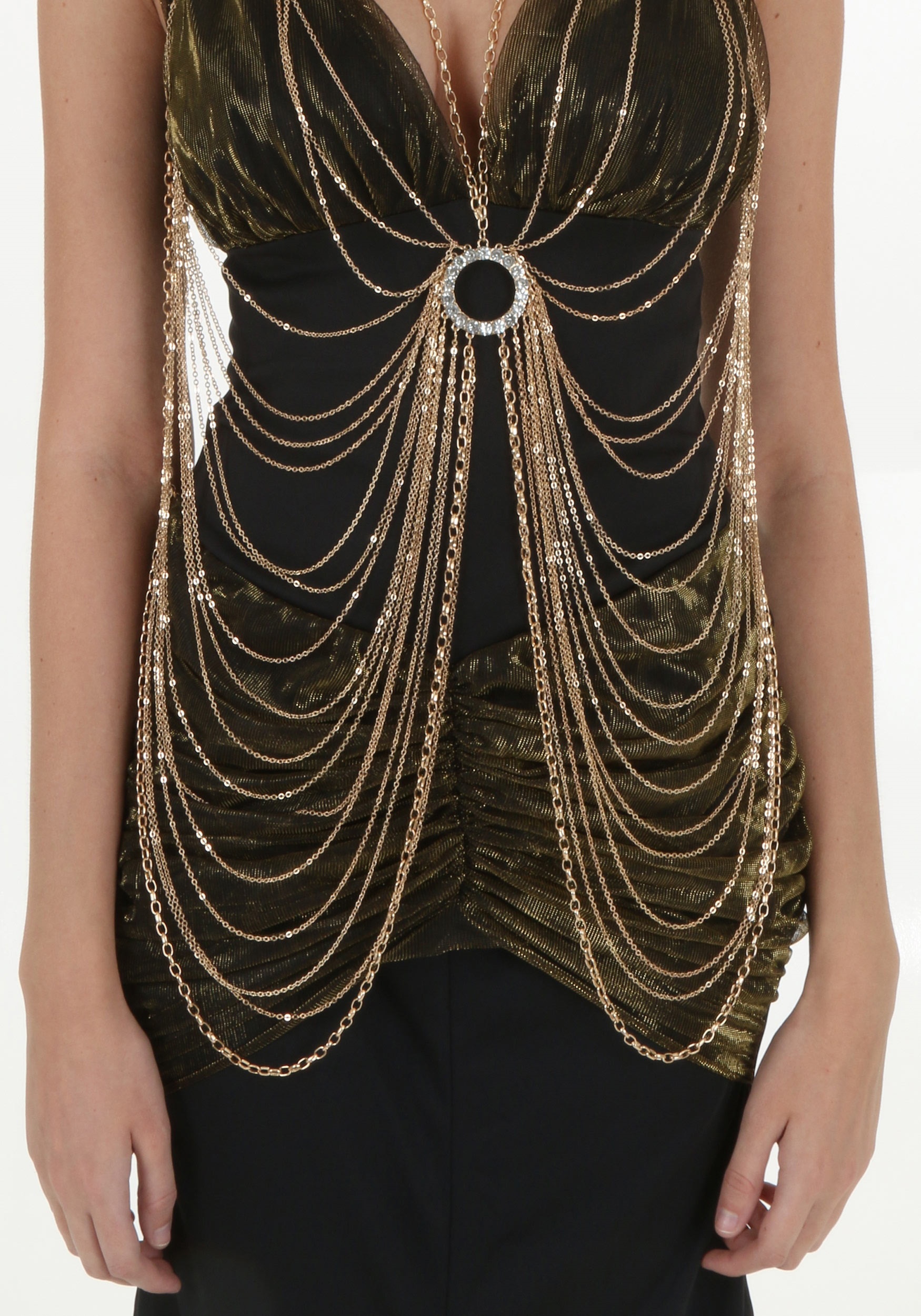 outfit body chain dress