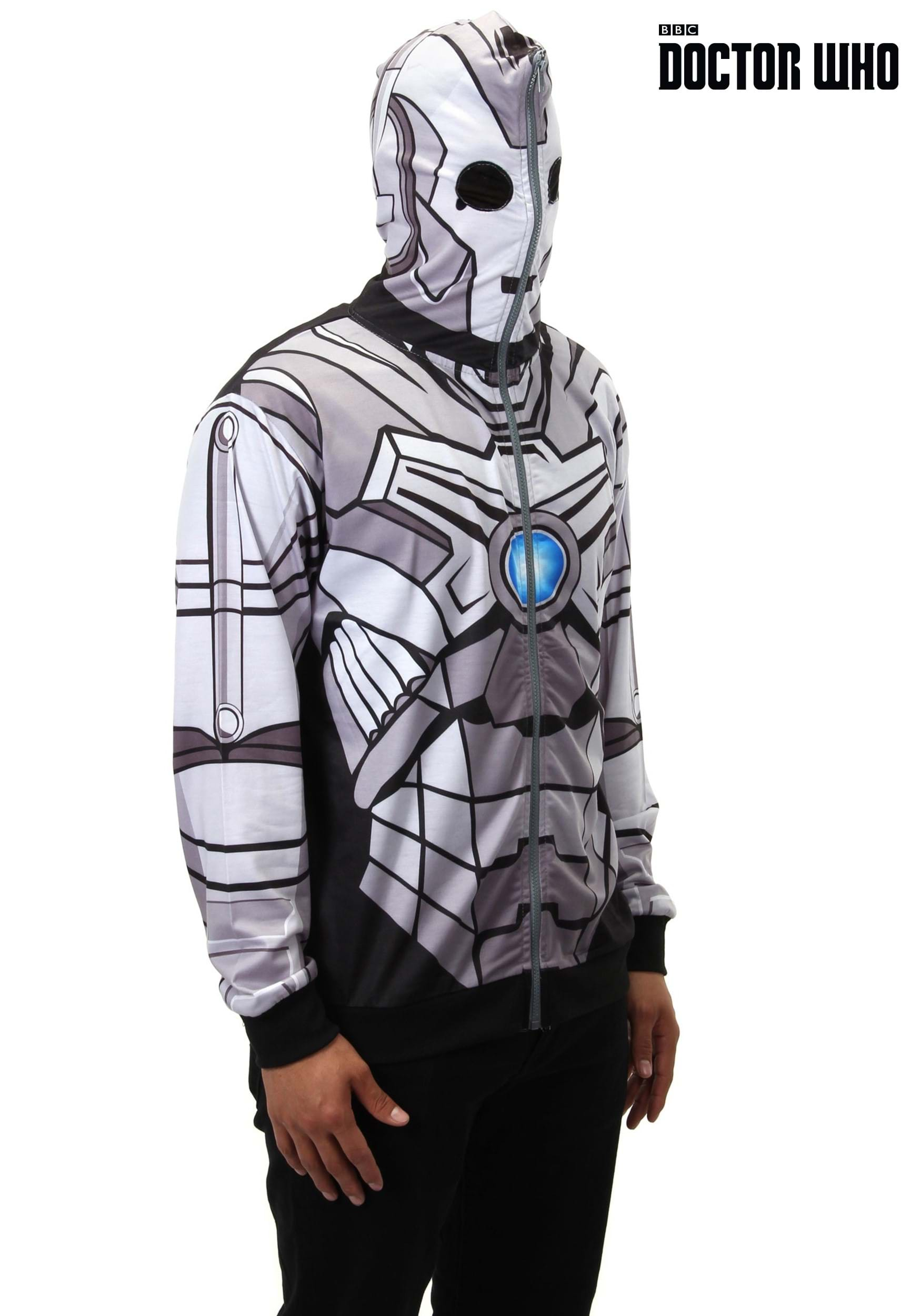 Doctor Who Cyberman Full Zip Up Hoodie para adultos Multicolor