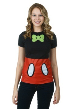Womens Mickey Mouse I Am Mickey Costume T-Shirt
