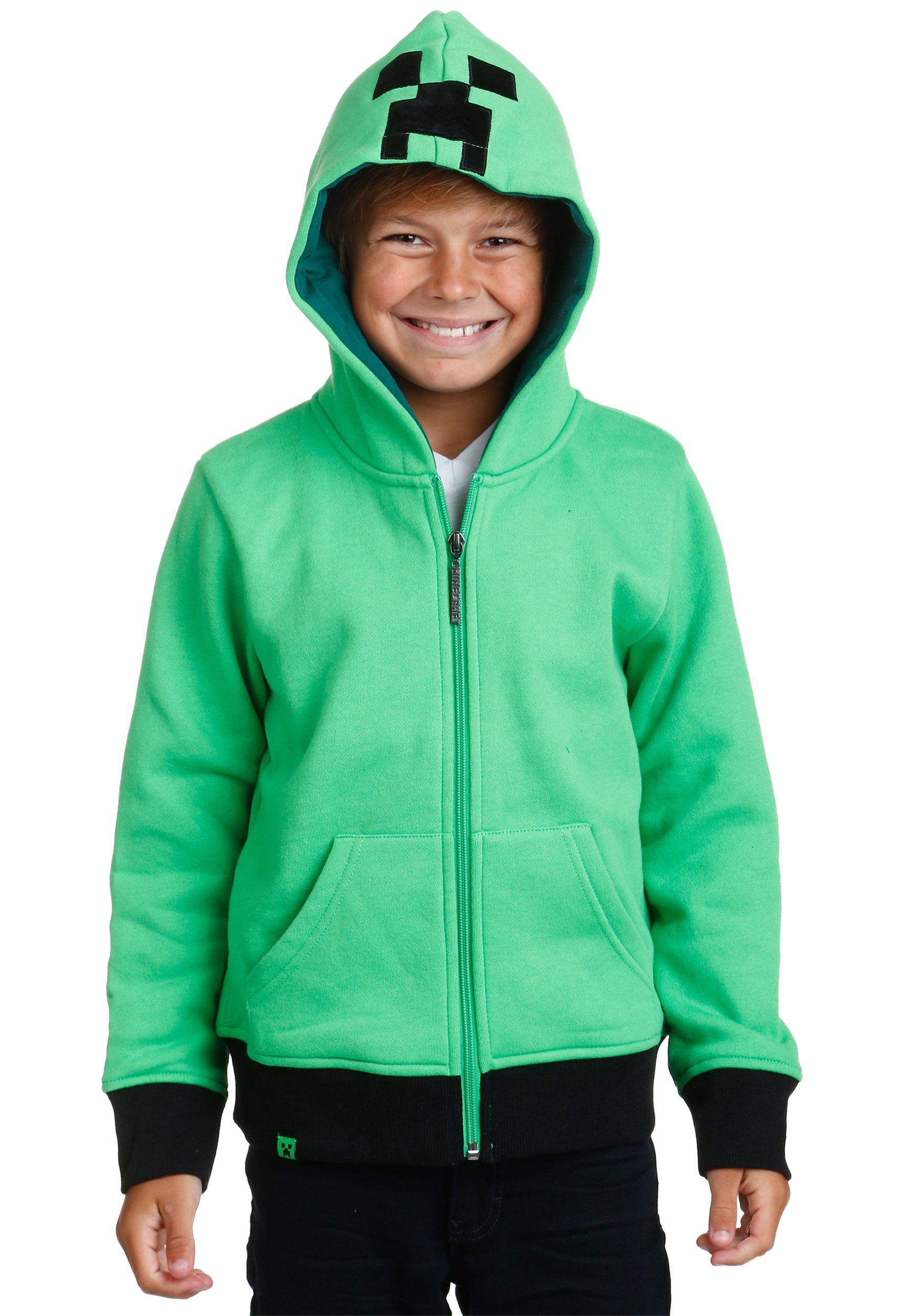 Kids Minecraft Creeper Anatomy Costume Hoodie