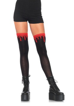 Dripping Blood over the Knee Socks