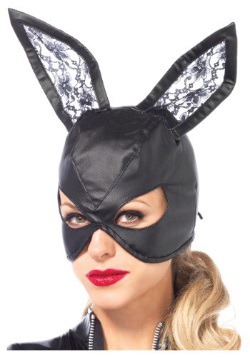 Faux Leather Bunny Mask