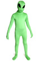 Glow Alien Morphsuit Kid's Costume | Alien Costumes