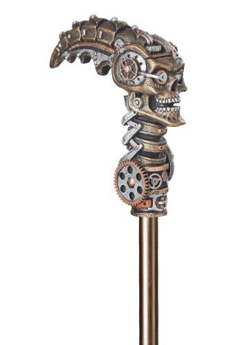 Steampunk Gear Skull Costume Cane Accessory | Steampunk Accessories