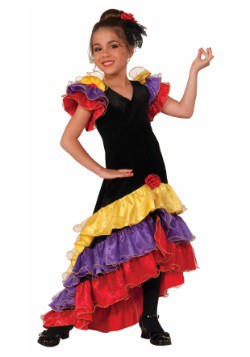 Girls Flamenco Dancer Costume