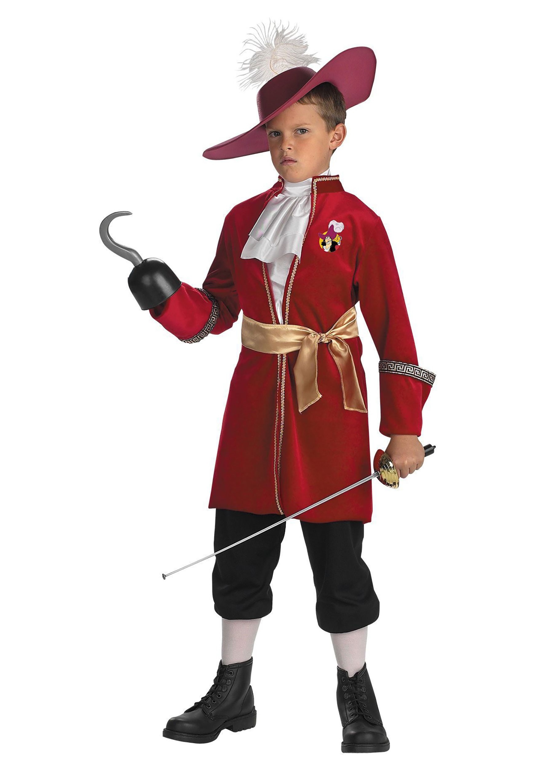 Boys Captain Hook Costume - Kids Peter Pan Halloween Costumes