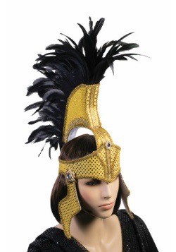 Adult Deluxe Gold Fabric Gladiator Helmet